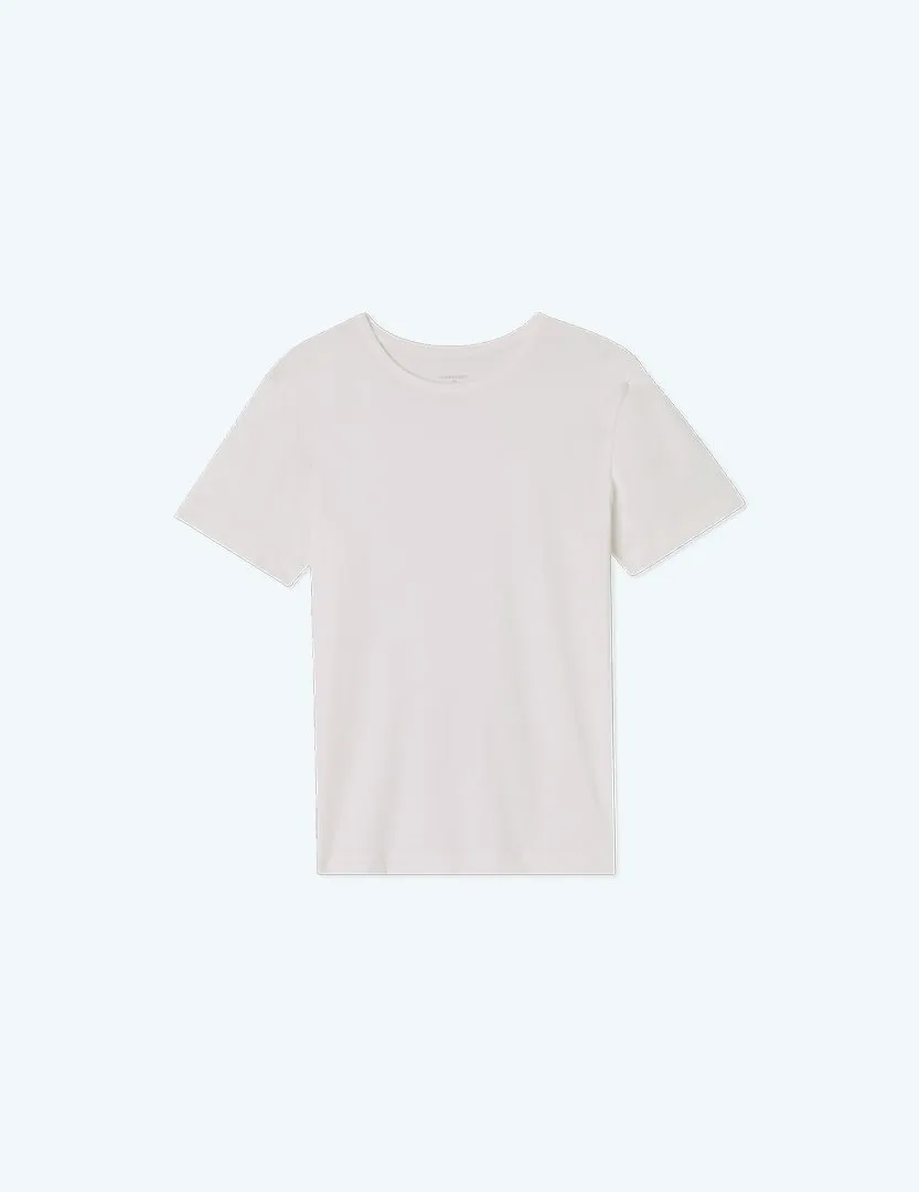 The Luxe Pima Easy Tee - White Sand sold by Summersalt