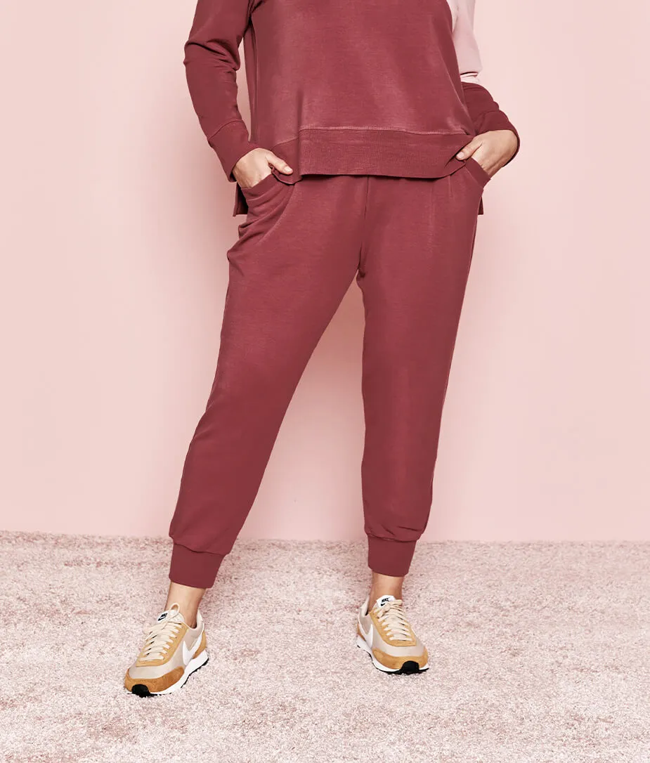 The Softest French Terry Jogger - Rosewood sold by Summersalt product image thumbnail 5