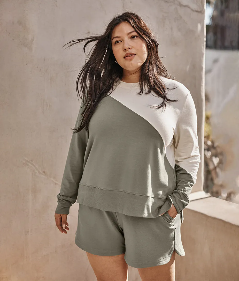 The Softest French Terry Pull-On Shorts - Agave sold by Summersalt product image thumbnail 2