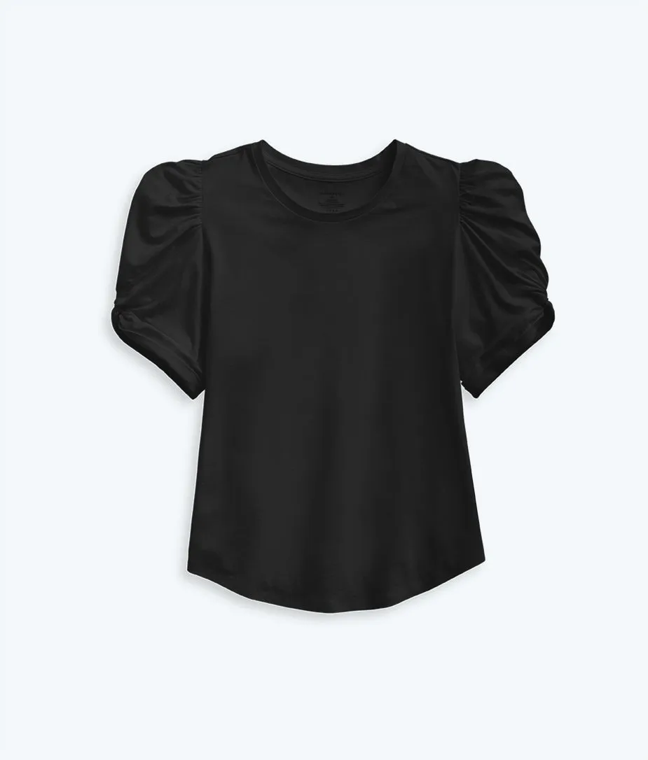 The Luxe Pima Twist-Sleeve Tee - Sea Urchin sold by Summersalt product image thumbnail 4