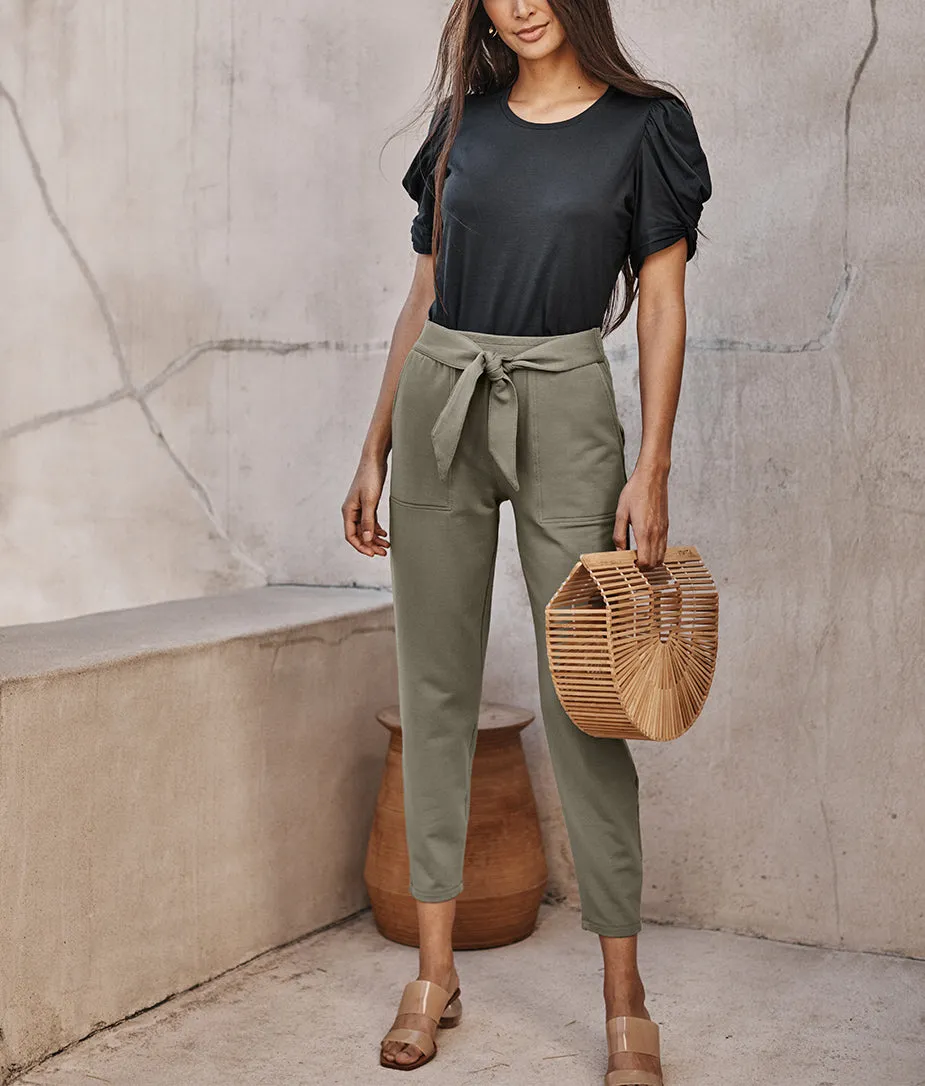 The Luxe Pima Twist-Sleeve Tee - Sea Urchin sold by Summersalt product image thumbnail 3