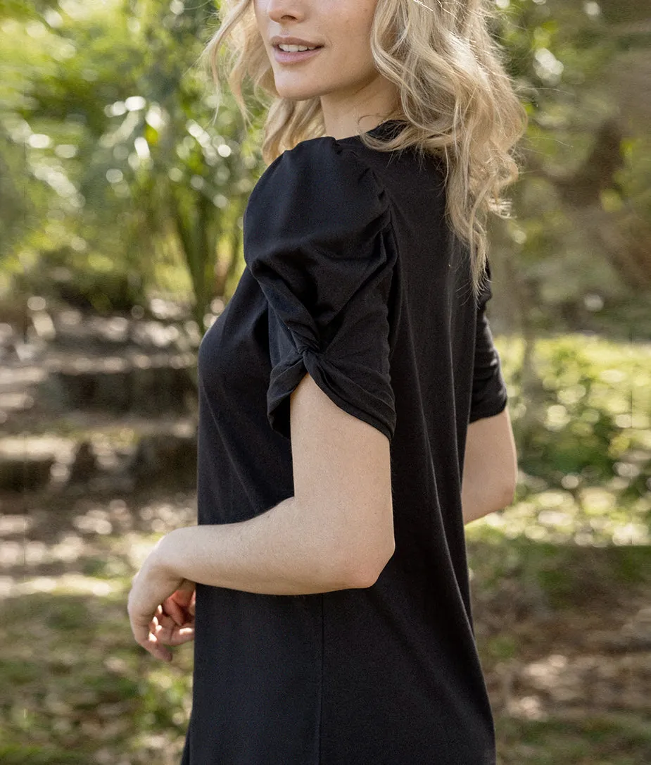 The Luxe Pima Twist-Sleeve T-Shirt Dress - Sea Urchin sold by Summersalt product image thumbnail 2