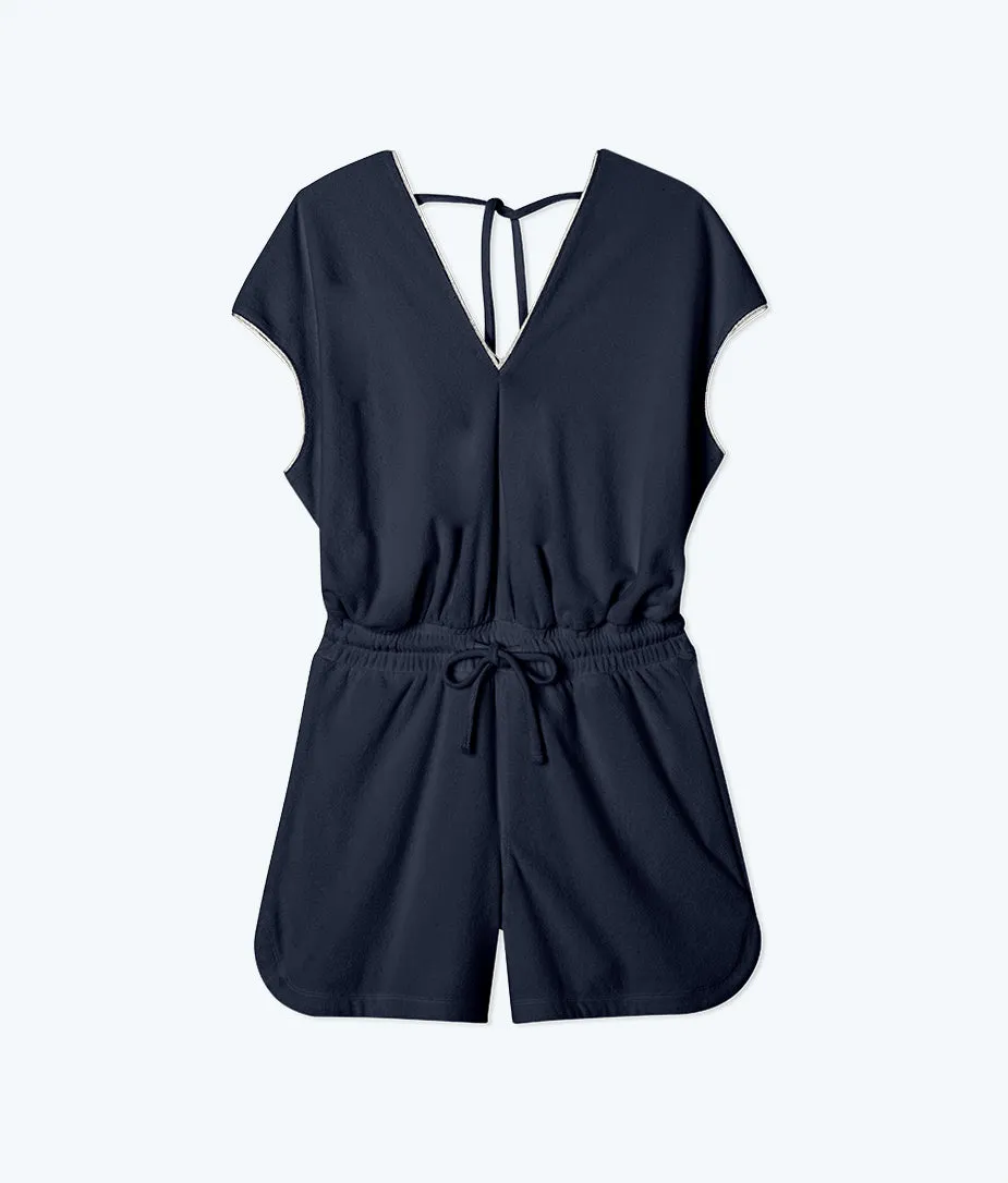 The Towel Terry V-Neck Romper - Midnight sold by Summersalt product image thumbnail 5