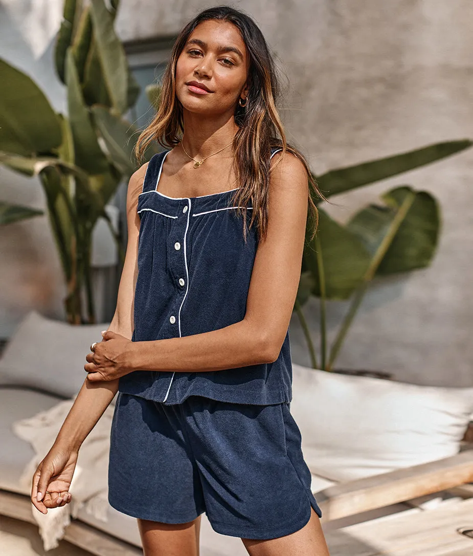 The Towel Terry Drawstring Shorts - Midnight sold by Summersalt product image thumbnail 2