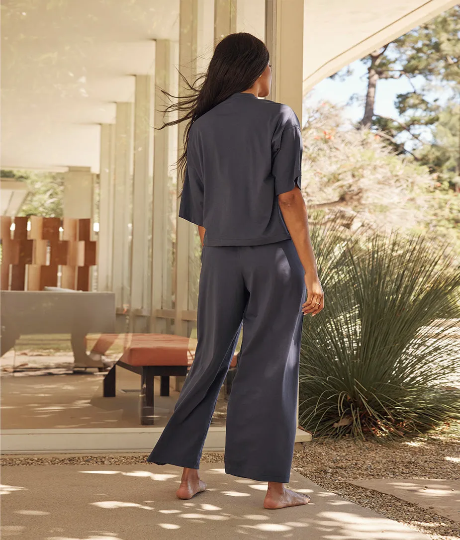The Luxe Pima Pleated Pajama Pants Set - Midnight sold by Summersalt product image thumbnail 4