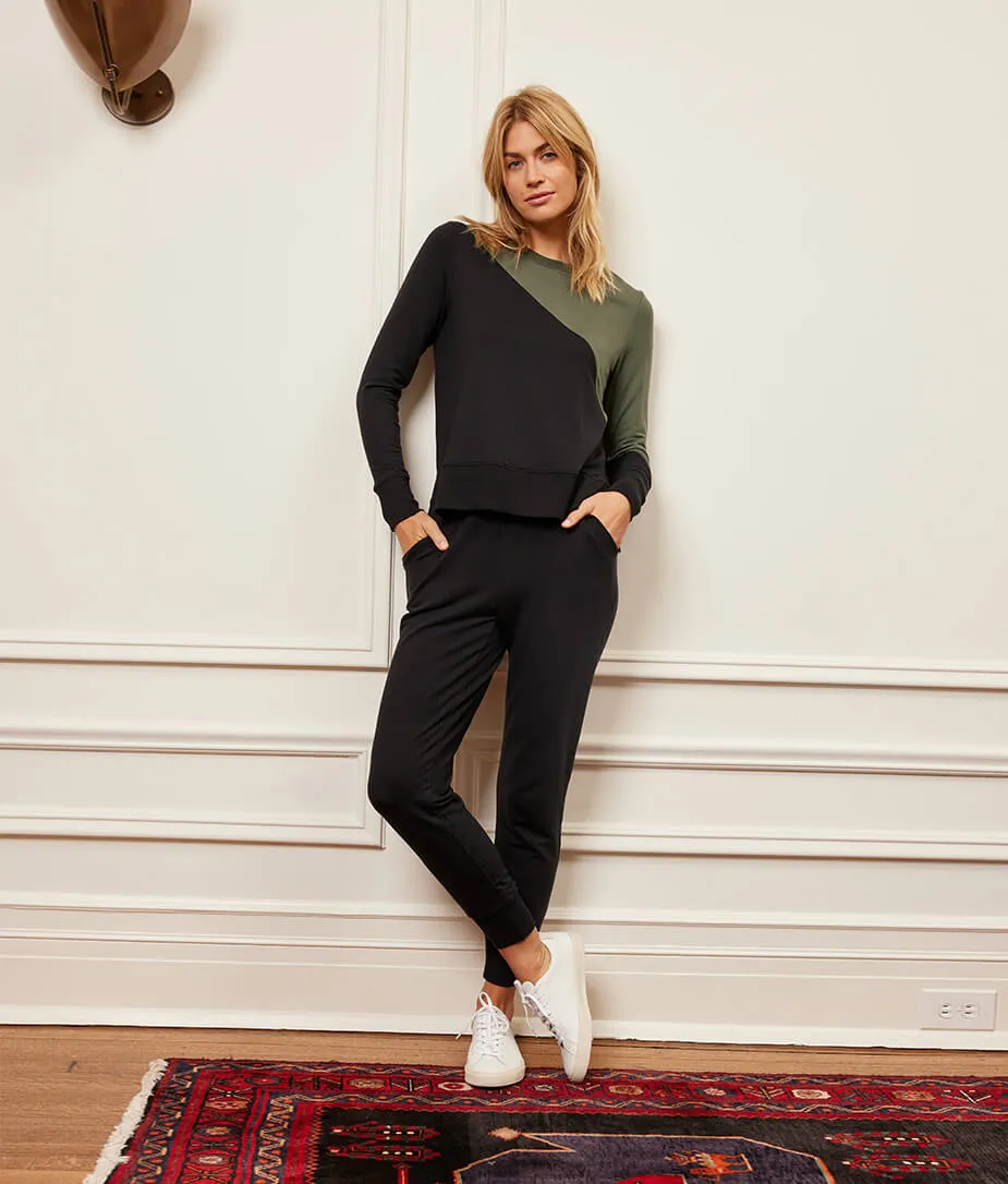 The Softest French Terry Pullover - Sea Urchin & Olive sold by Summersalt product image thumbnail 4