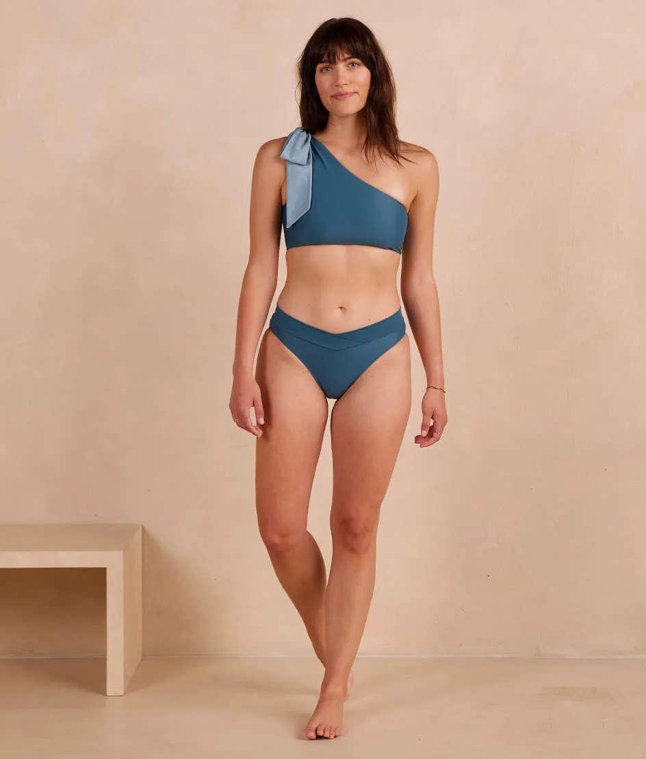 The V-Front Low Rise Bikini Bottom - Bay sold by Summersalt