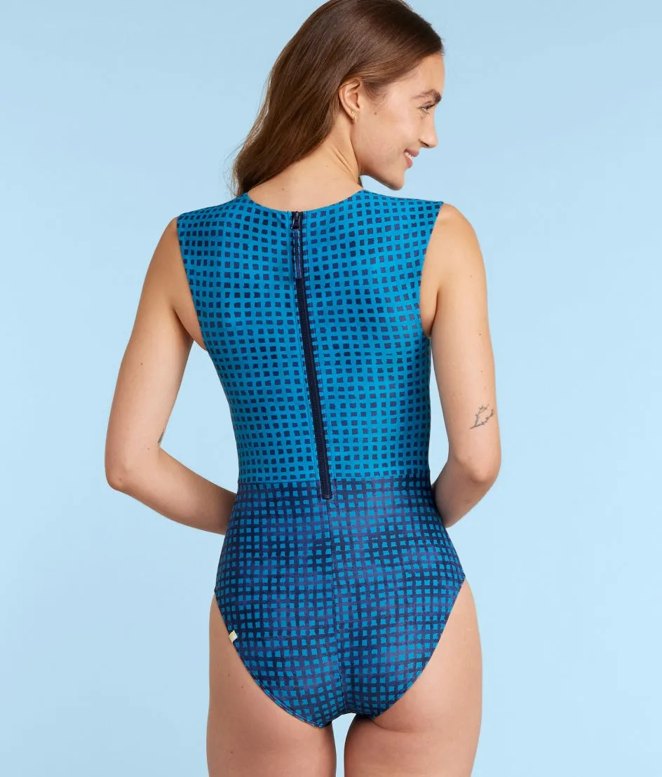 The Surf - Mixed Gingham in Calypso & Deep Sea* sold by Summersalt product image thumbnail 2