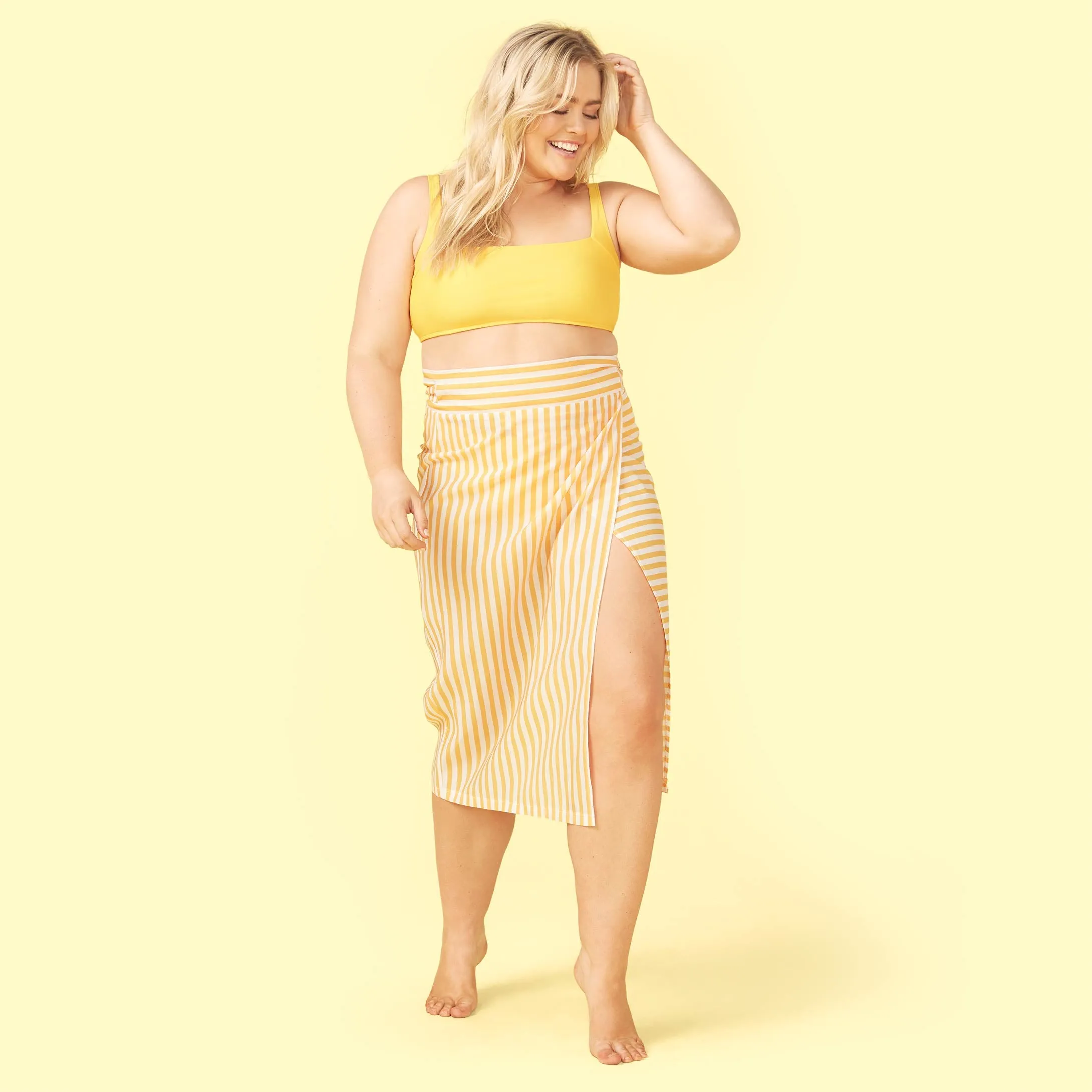 The Easy Breezy Sarong - Mango & White Sand sold by Summersalt product image thumbnail 2