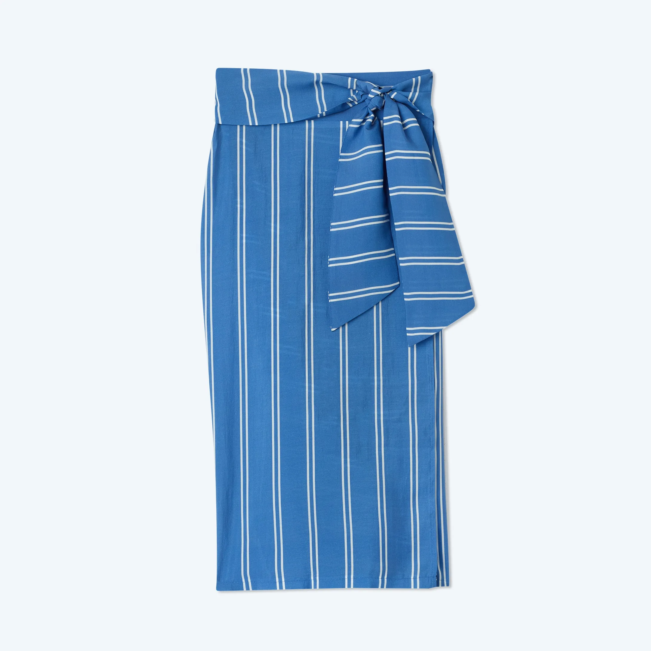 The Easy Breezy Sarong - French Stripe in Indigo sold by Summersalt