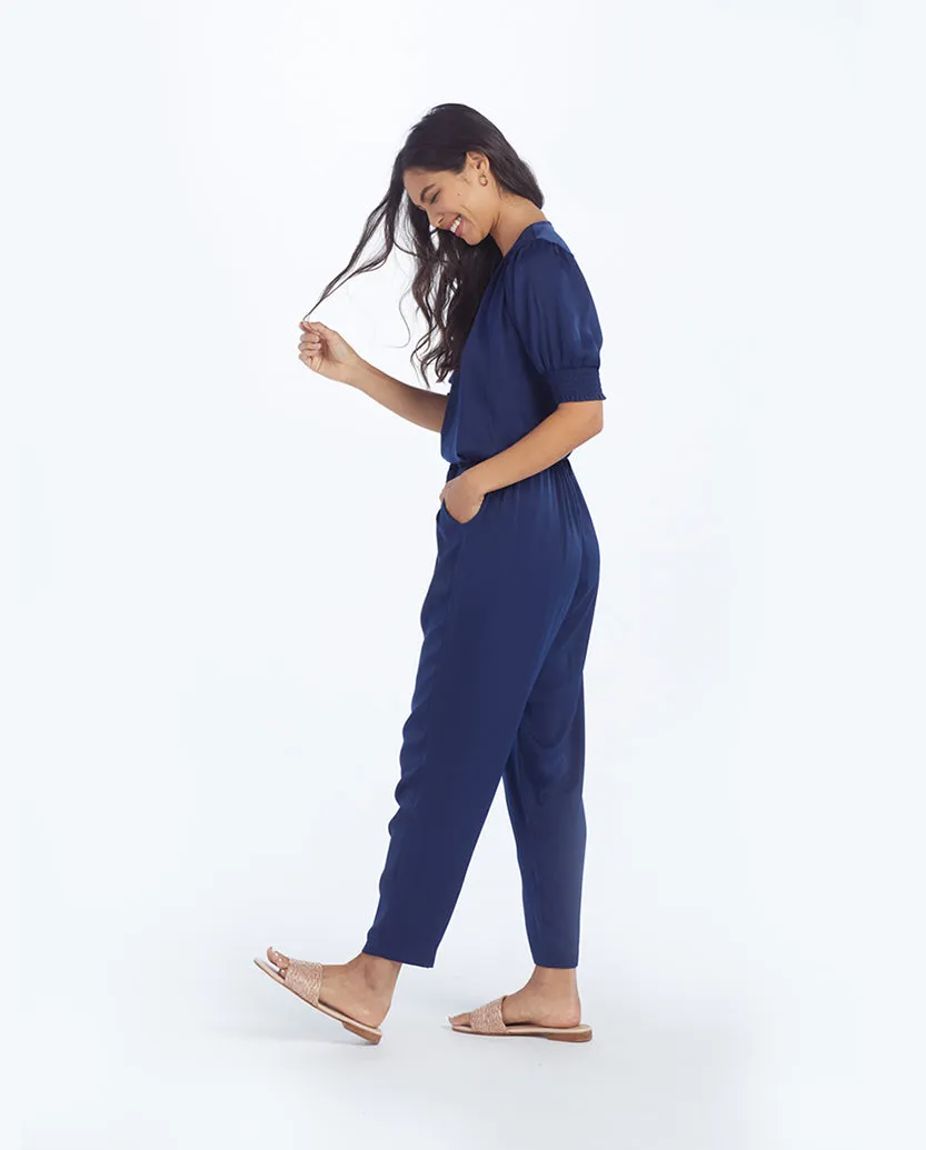 The Silky Paper Bag Ankle Pant - Deep Sea sold by Summersalt product image thumbnail 5