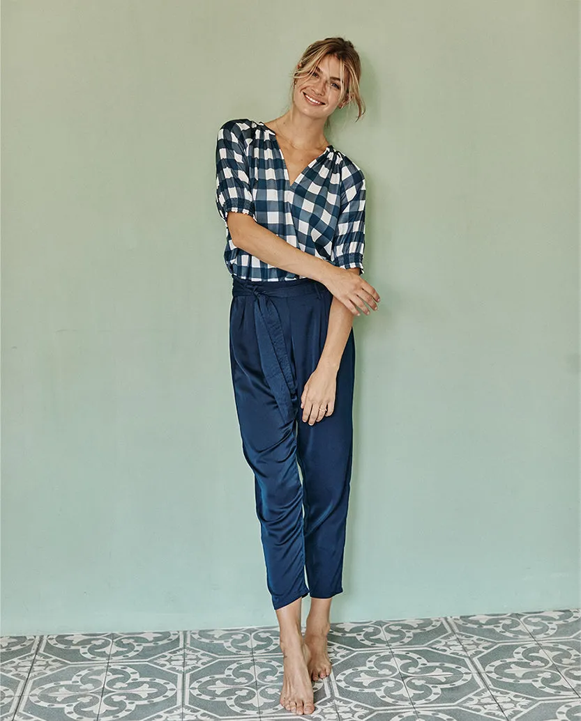 The Silky Paper Bag Ankle Pant - Deep Sea sold by Summersalt product image thumbnail 3