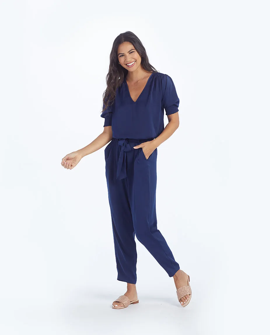 The Silky Paper Bag Ankle Pant - Deep Sea sold by Summersalt product image thumbnail 4