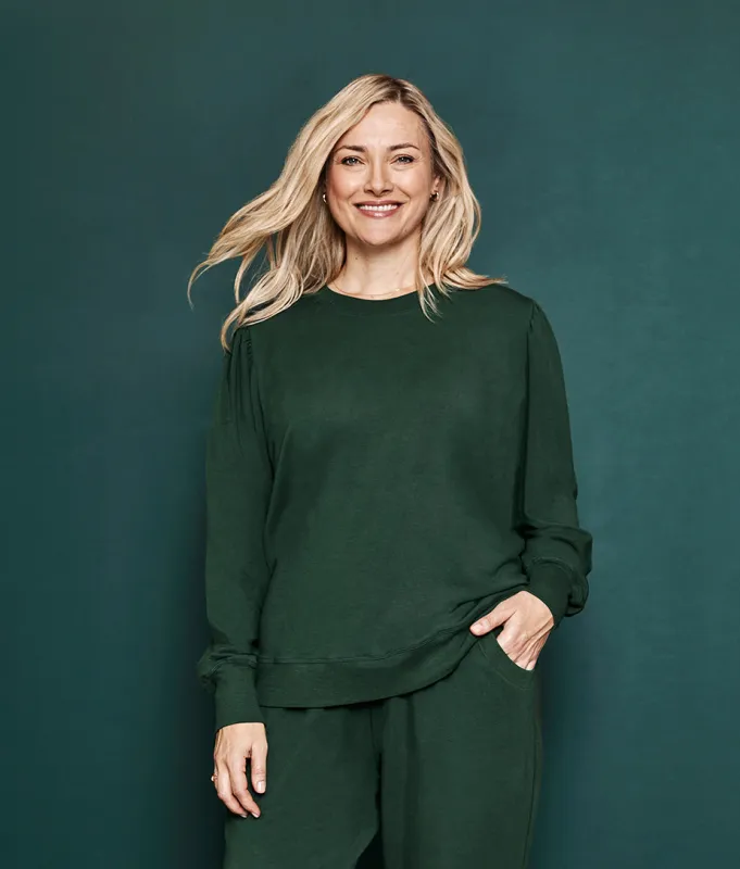 The Softest French Terry Puff Sleeve Pullover - Eden made by Summersalt