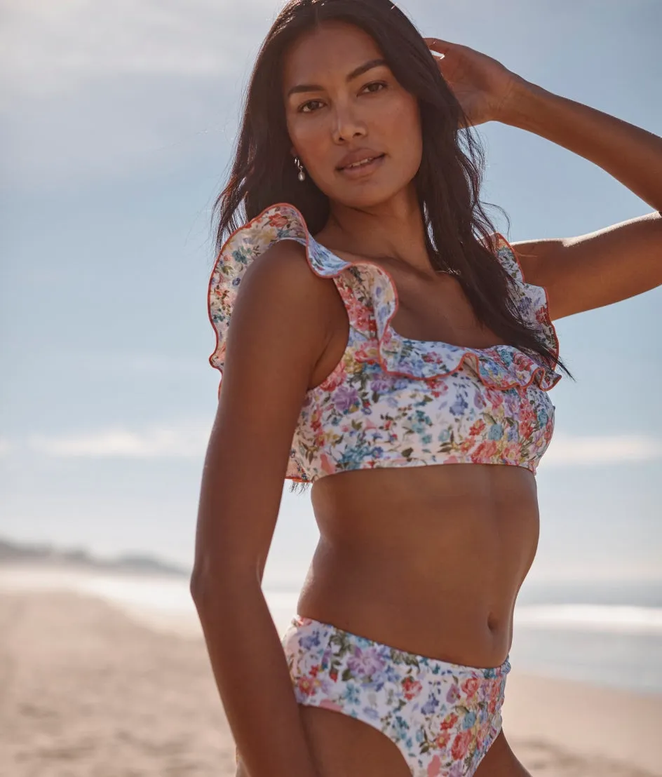 The Ruffle Seaway Square Neck Bikini Top - Bouquet Parade sold by Summersalt product image thumbnail 2
