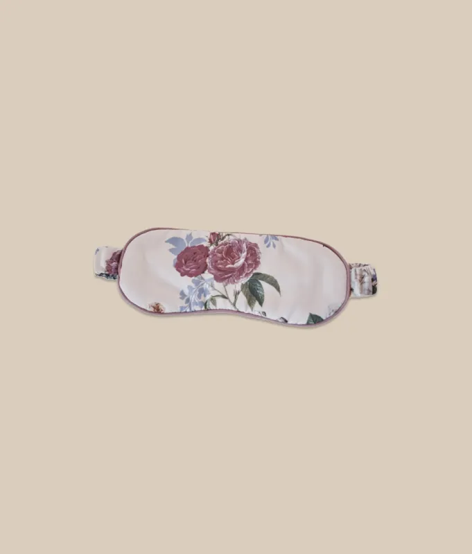 The Silky Luxe Eye Mask - Lady B Floral Pink sold by Summersalt