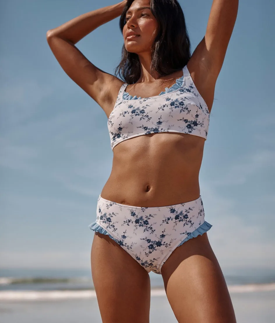 The Ruffle Mid-Rise Bikini Bottom - Amelie Floral sold by Summersalt product image thumbnail 5