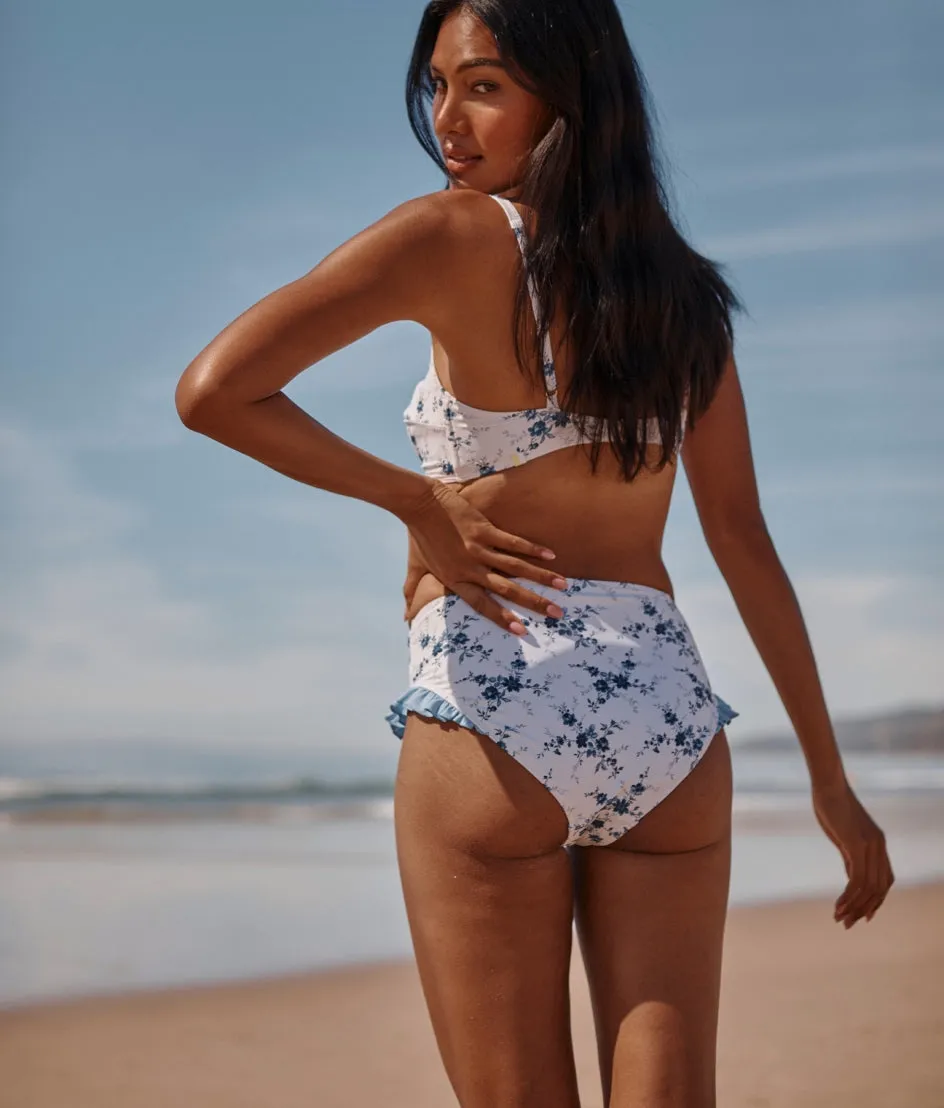 The Ruffle Mid-Rise Bikini Bottom - Amelie Floral sold by Summersalt product image thumbnail 2
