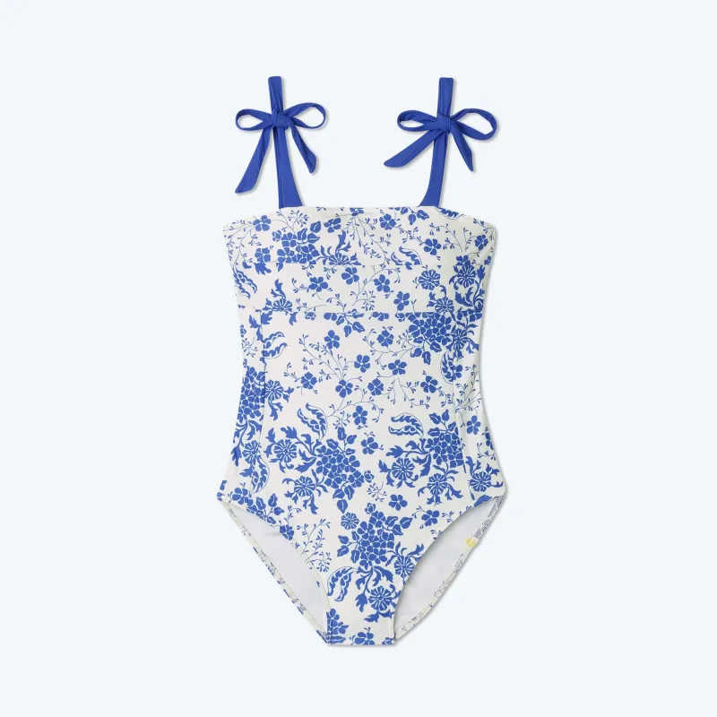 The Tie Oasis - Vintage Floral in Hydrangea made by Summersalt