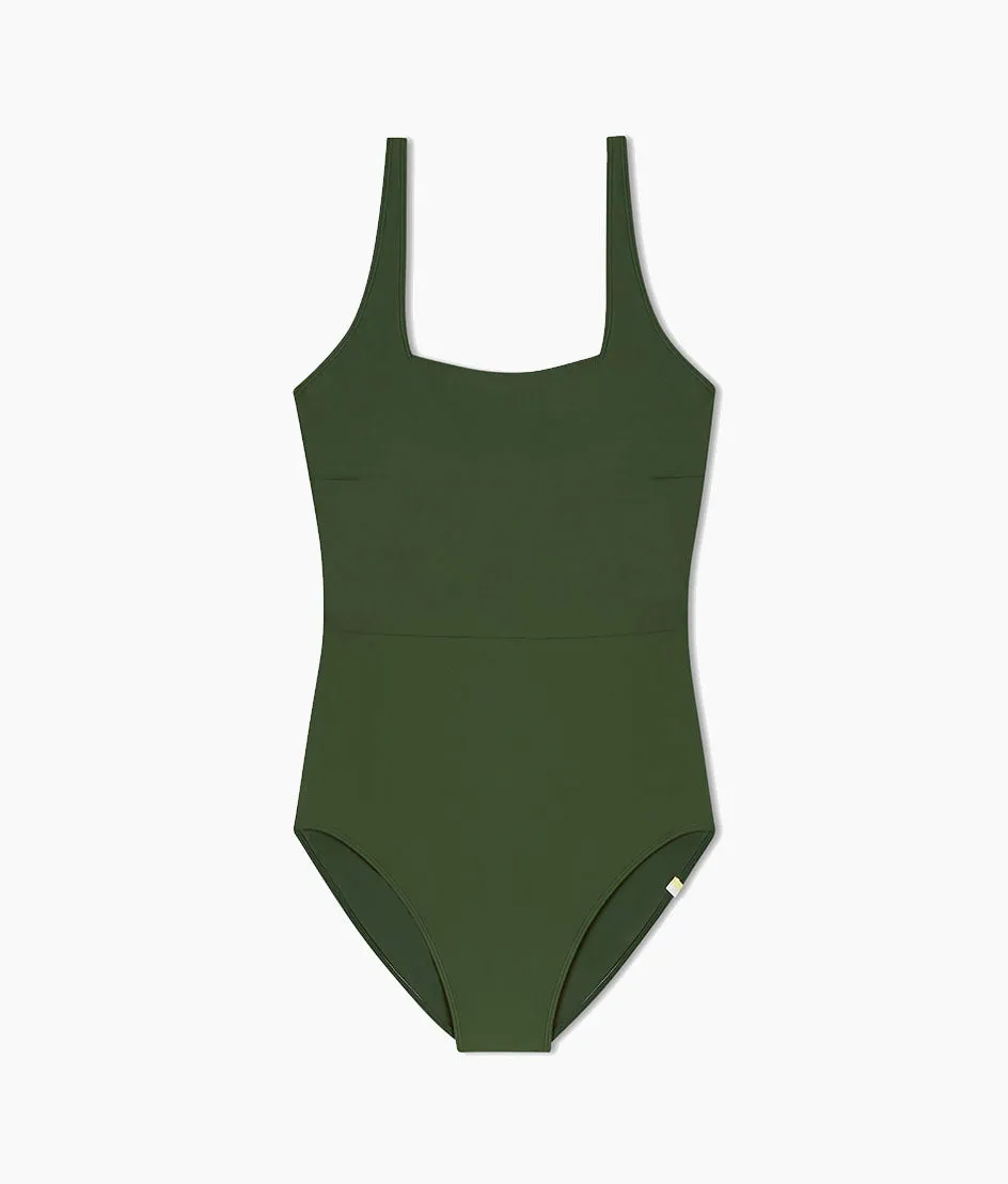 The Seaway Square Neck One Piece - Olive sold by Summersalt product image thumbnail 5