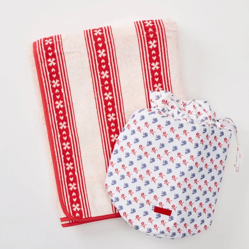 Summersalt x Weezie Beach Towel & Wet Bag Set made by Summersalt