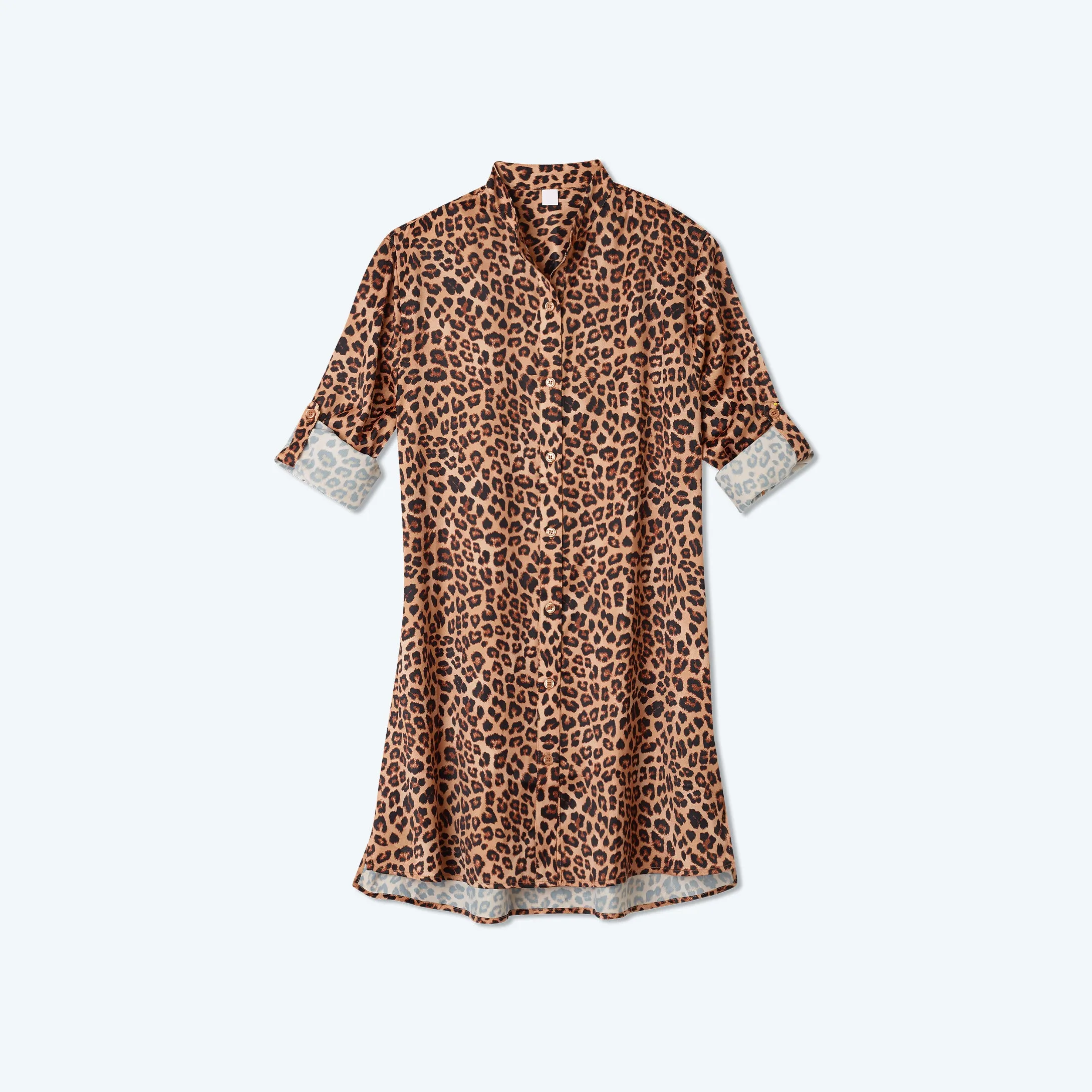 The Short Effortless Shirtdress Cover-Up - Leopard sold by Summersalt product image thumbnail 3