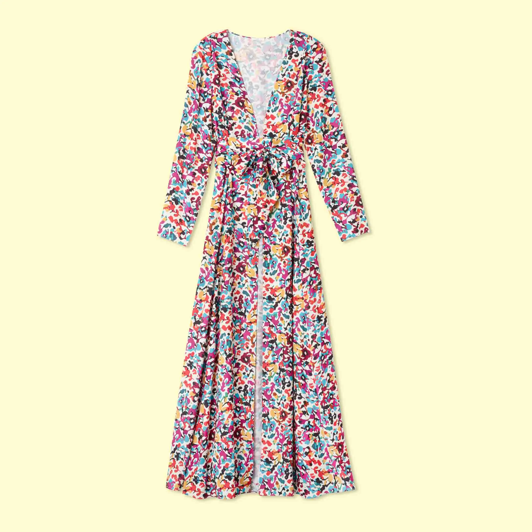 The Open Belted Beach Kaftan - Rainbow Reef sold by Summersalt product image thumbnail 3