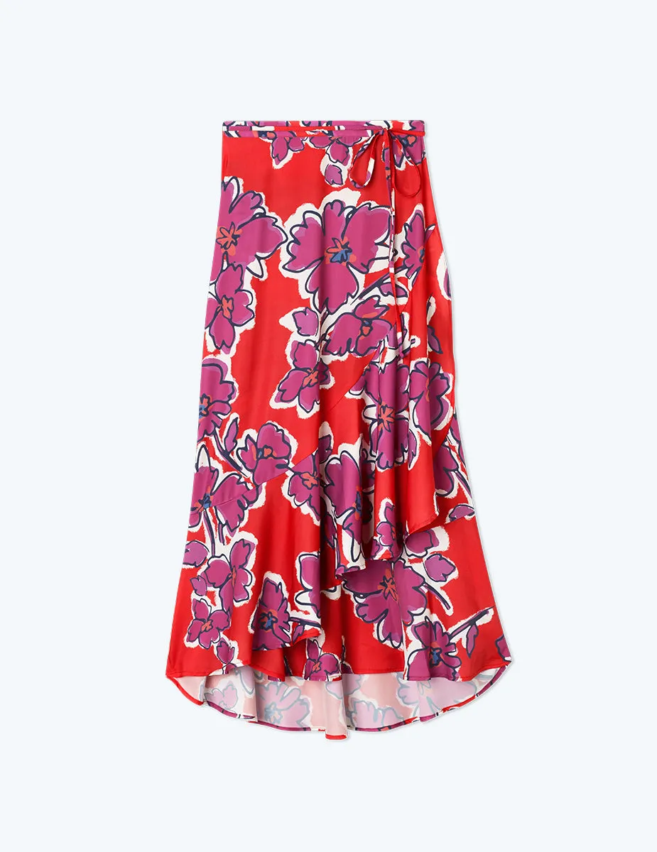The Beach to Brunch Wrap Skirt - Painted Tropics sold by Summersalt