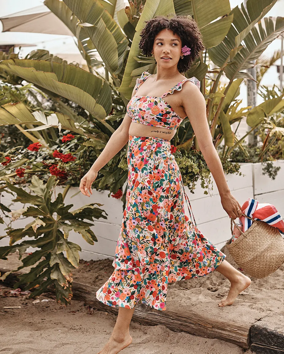 The Beach to Brunch Wrap Skirt - Garden Party sold by Summersalt