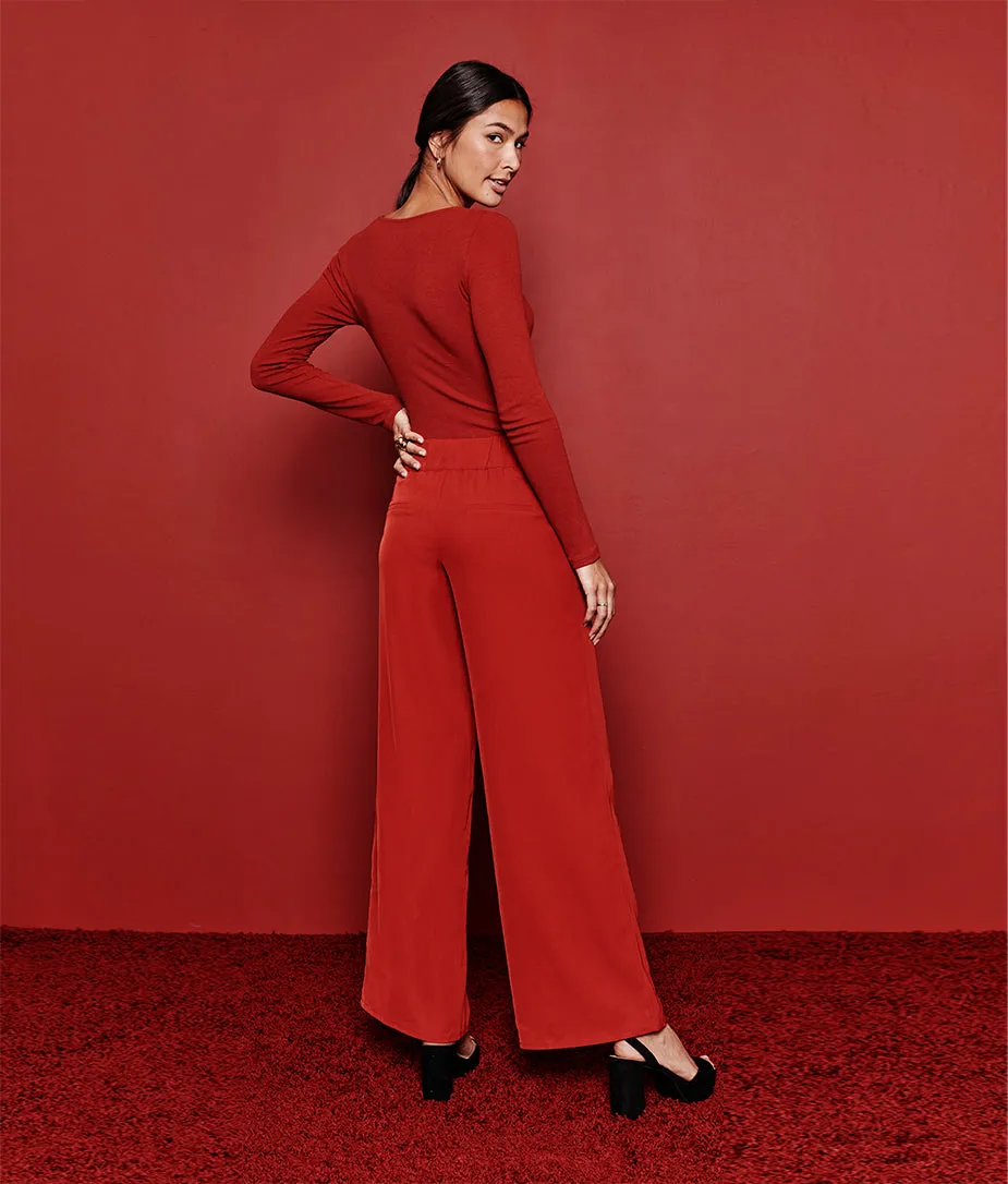 The Perfect Wide Leg Pant - Lava sold by Summersalt product image thumbnail 3