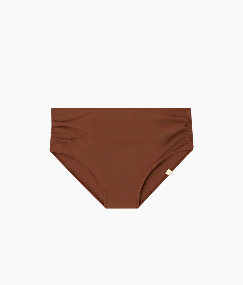 The Ruched High Leg High Rise Bottom - Amber sold by Summersalt product image thumbnail 3