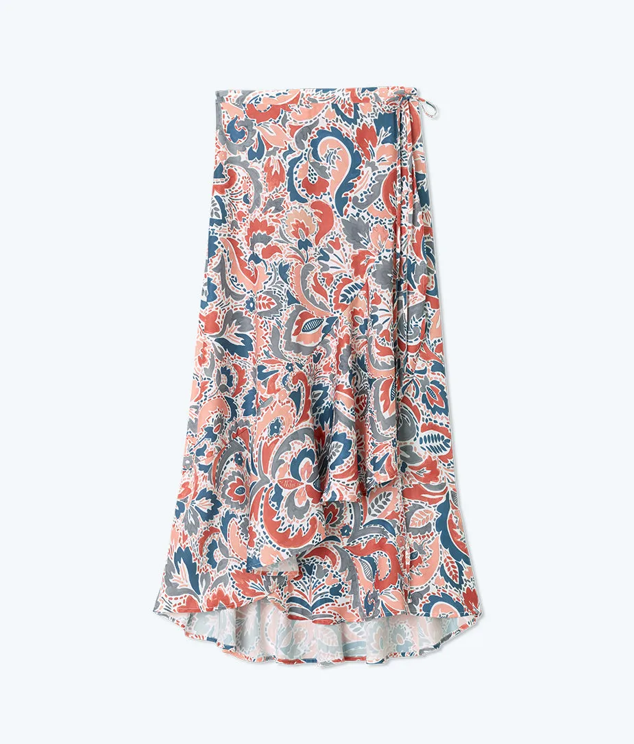 The Beach to Brunch Wrap Skirt - Watercolor Paisley sold by Summersalt product image thumbnail 4