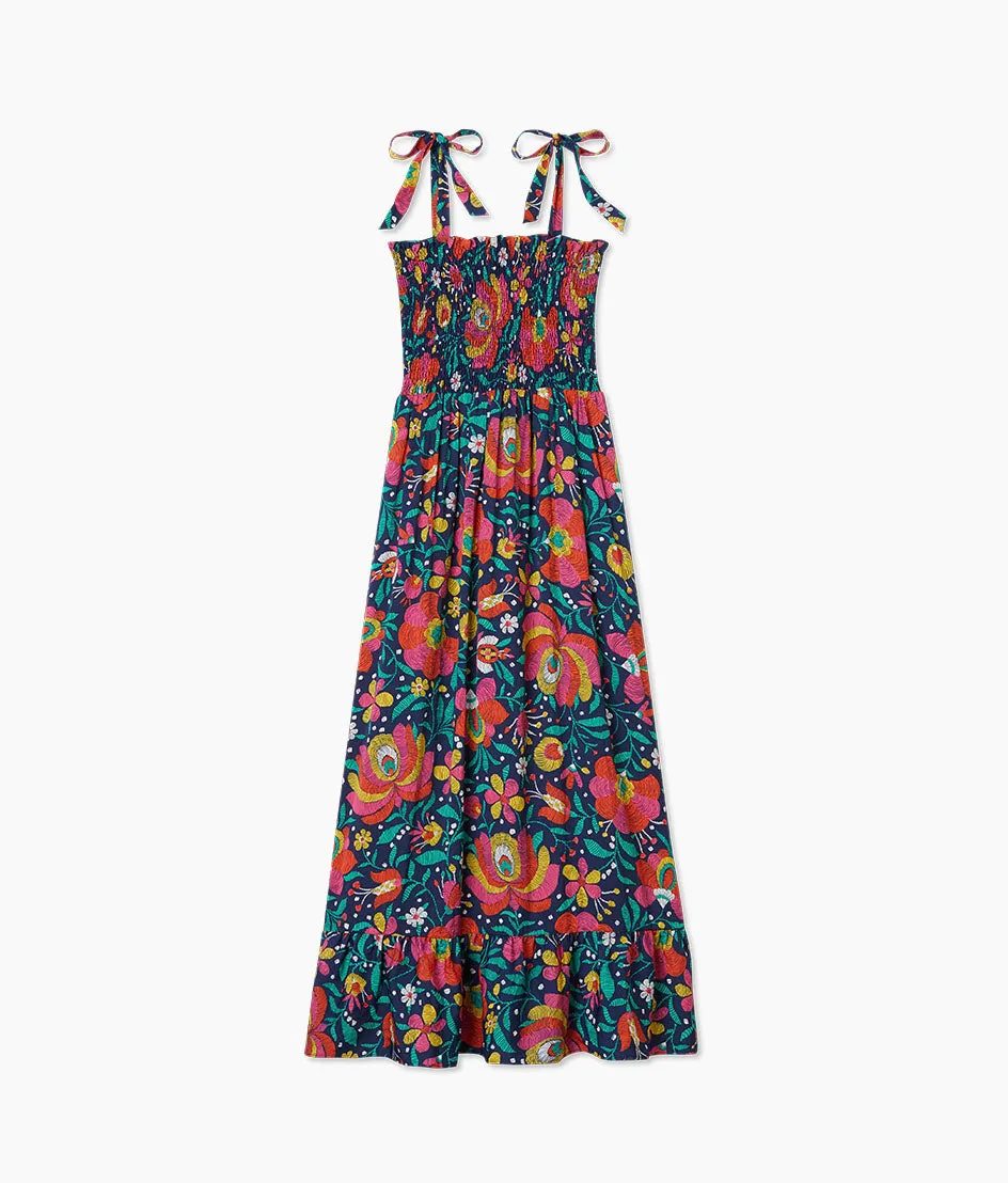 The Silky Luxe Smocked Maxi Dress - Super Bloom sold by Summersalt product image thumbnail 4