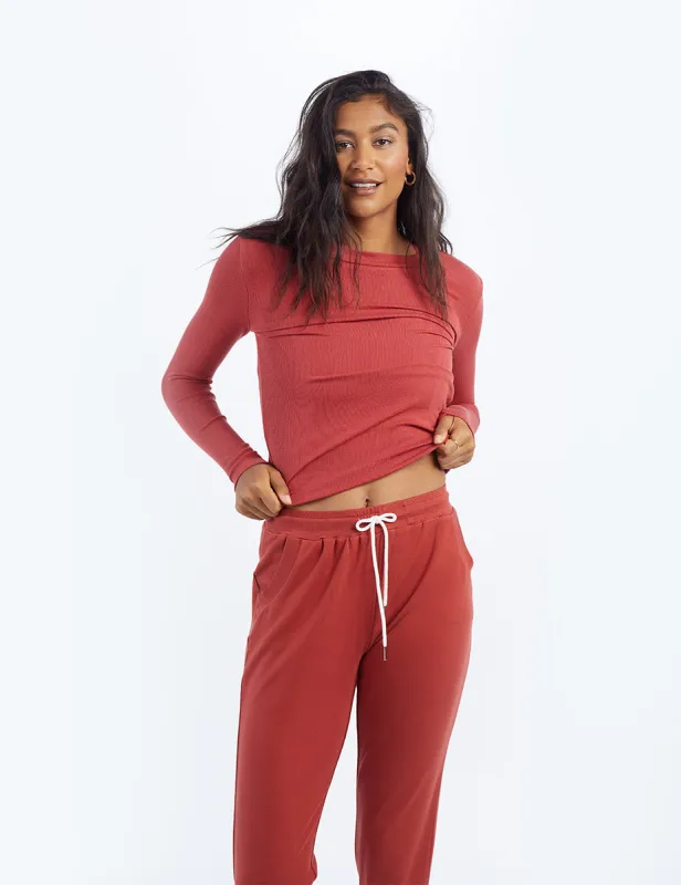 The Softest Ribbed Long Sleeve Crew - Main sold by Summersalt