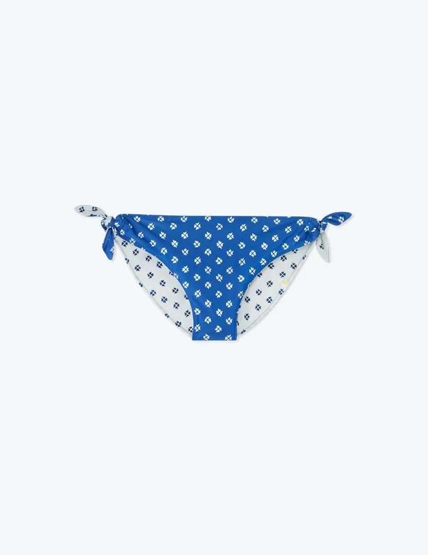 The Reversible Tie Bikini Bottom - Block Print in Indigo & White Sand sold by Summersalt product image thumbnail 5