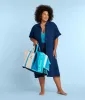 The Cloud Gauze Midi Dress Cover-Up - Deep Sea sold by Summersalt
