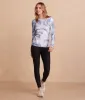 The Long Sleeve Pullover - Slate Marble sold by Summersalt