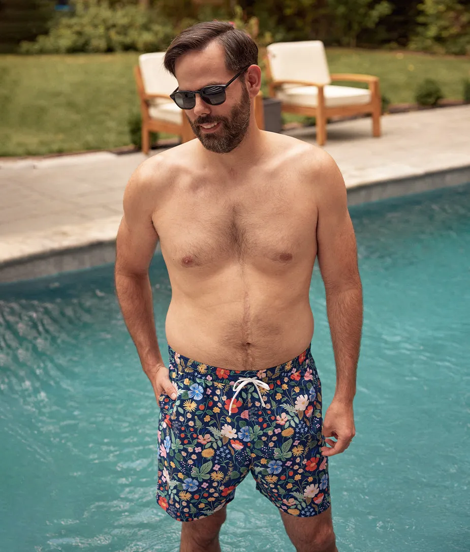 The Men’s Swim Short - Strawberry Fields in Deep Sea sold by Summersalt product image thumbnail 2