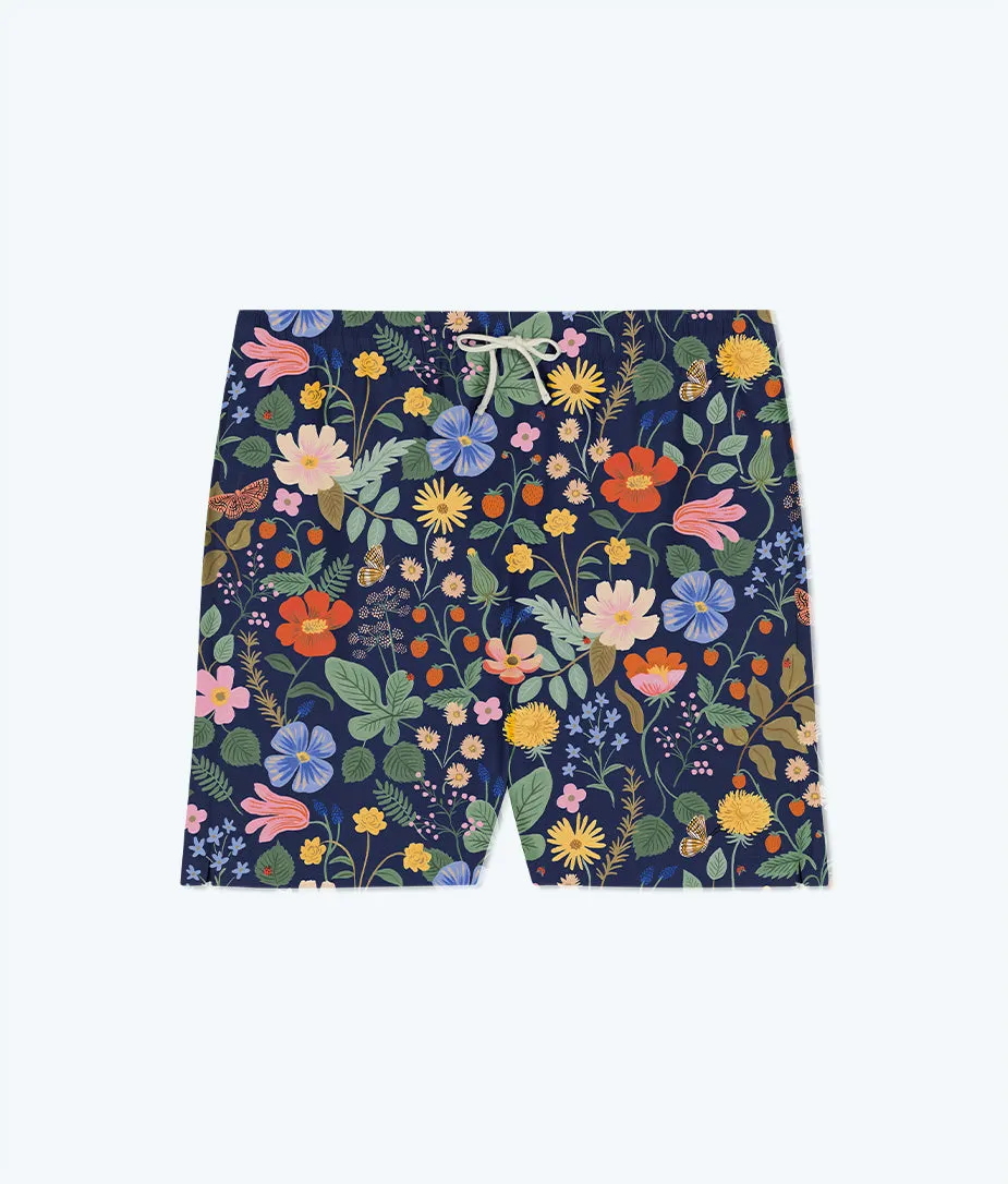 The Men’s Swim Short - Strawberry Fields in Deep Sea sold by Summersalt product image thumbnail 4