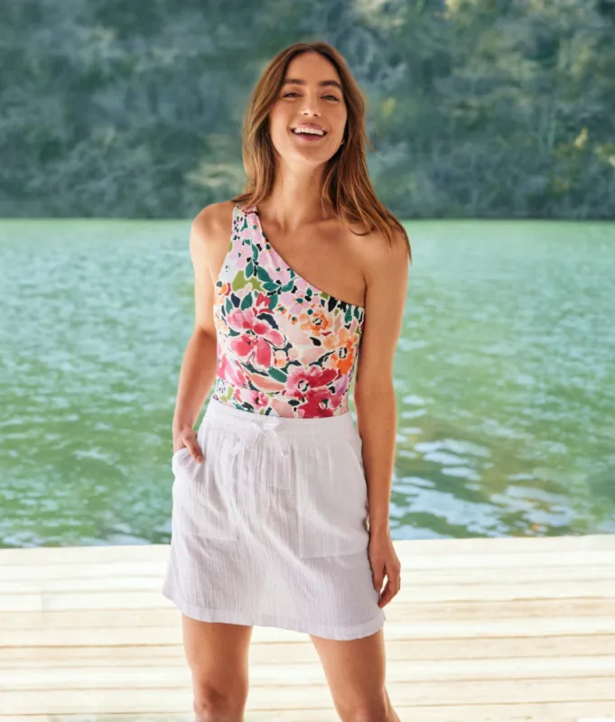 The Cloud Gauze Skirt Cover-Up - White Sand sold by Summersalt