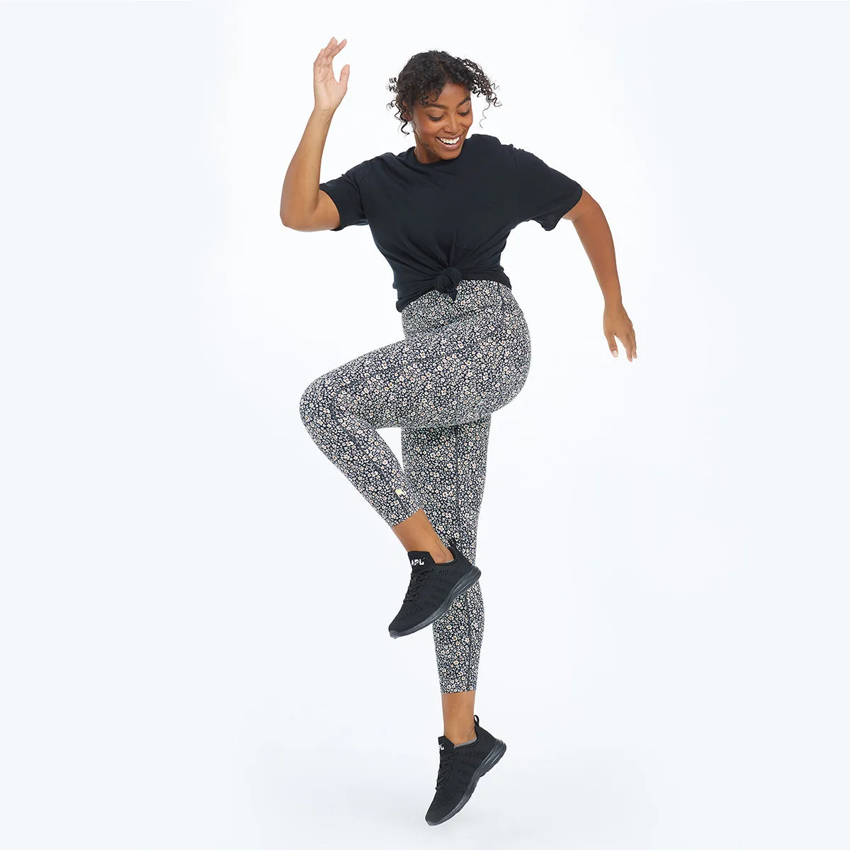 The Do-It-All High Rise 7/8 Leggings - In Bloom in Sea Urchin sold by Summersalt product image thumbnail 2