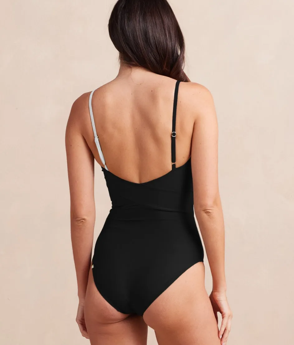 The Long Torso Sea Breeze Cutout One-Piece - Sea Urchin & White Sand sold by Summersalt product image thumbnail 2