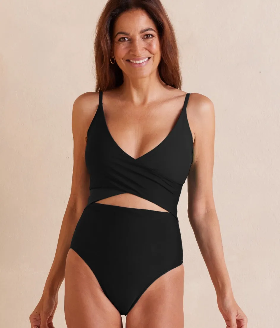 The Long Torso Sea Breeze Cutout One-Piece - Sea Urchin sold by Summersalt