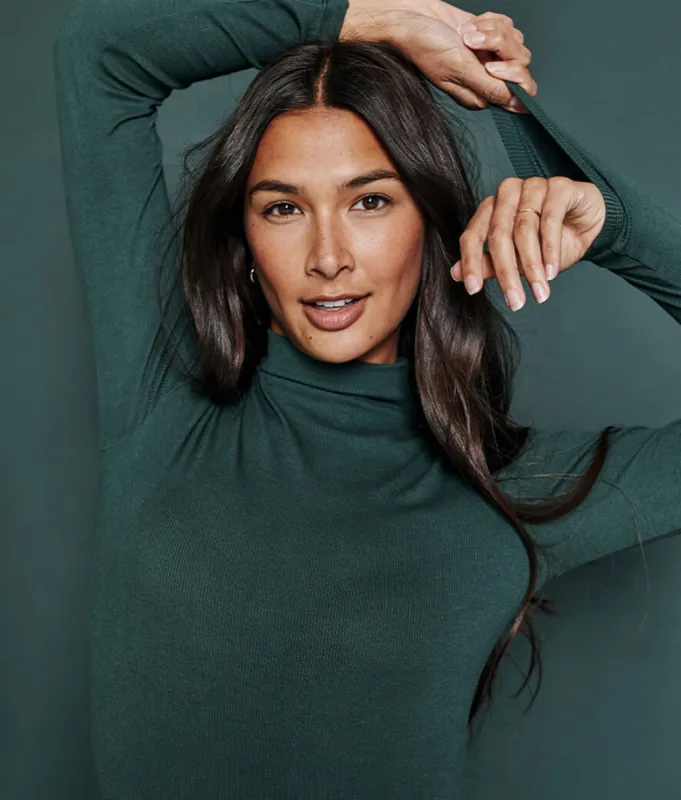 The Long Sleeve Day to Night Bodysuit: TENCELâ¢ Edition - Eden sold by Summersalt