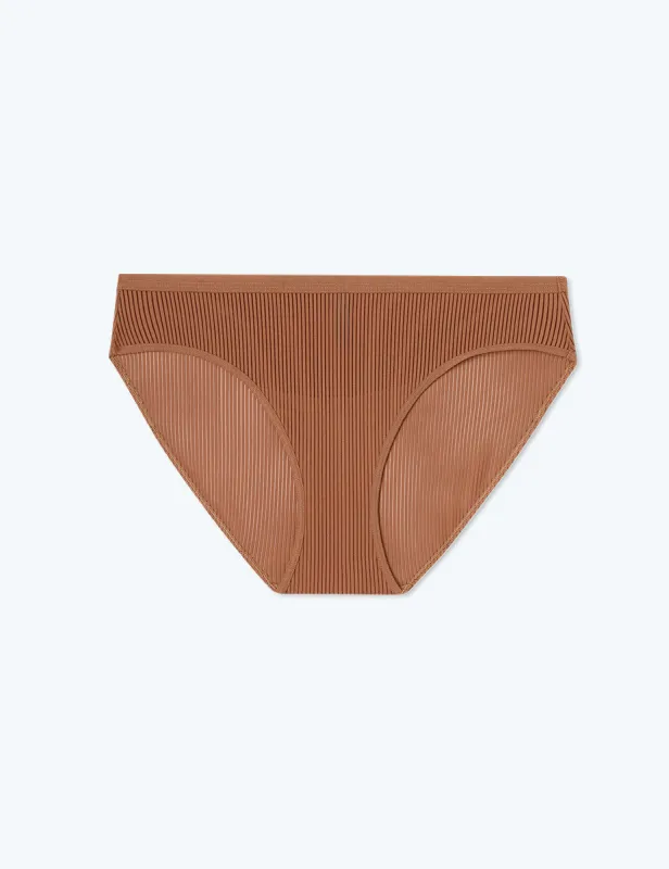 The Feel Free Bikini Underwear - Praline sold by Summersalt