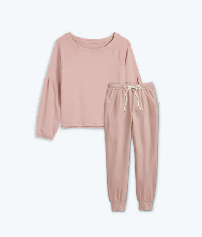 The Softest French Terry Boatneck Pullover & Jogger Bundle sold by Summersalt
