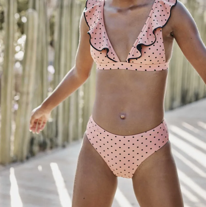 The Limited-Edition High Leg Mid Rise Bikini Bottom - On Pointe sold by Summersalt