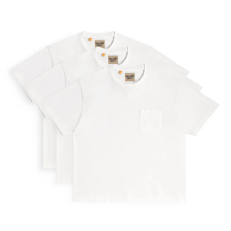 PLAIN VINTAGE POCKET TEE - SET OF 3 made by Gallery Dept.