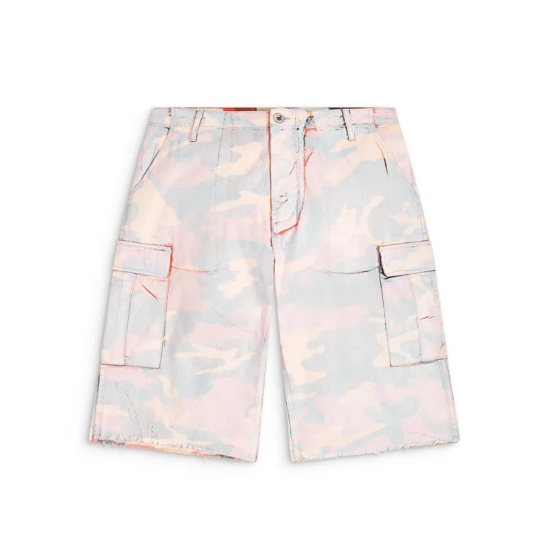 CAMO CUT OFF SHORTS sold by Gallery Dept.