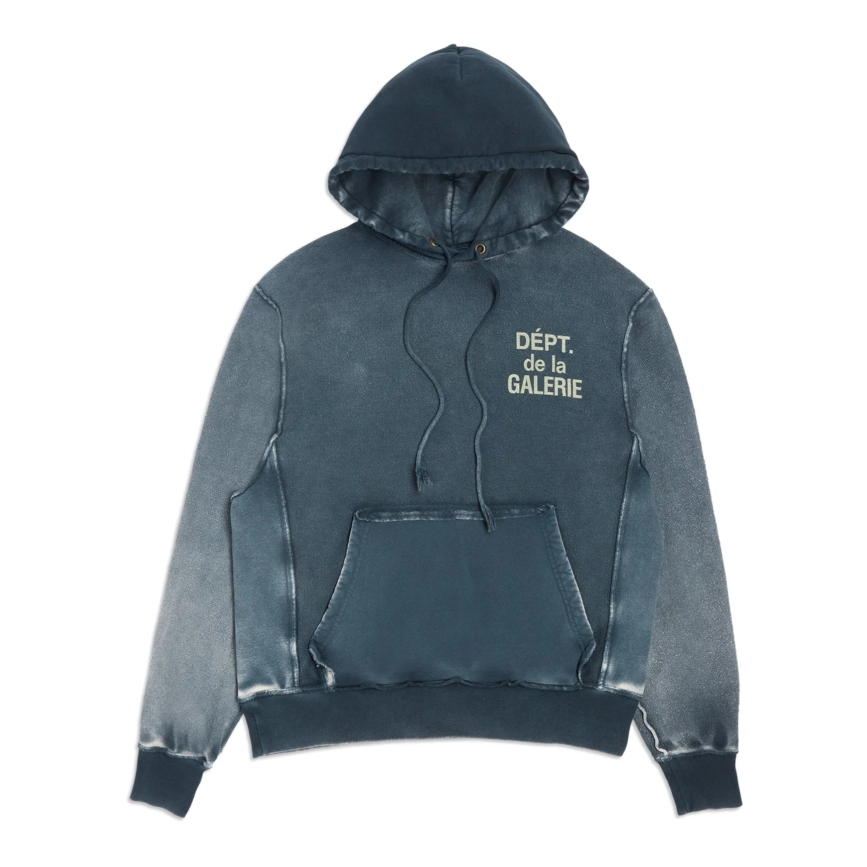 REVERSIBLE NAVY FRENCH LOGO HOODIE sold by Gallery Dept.